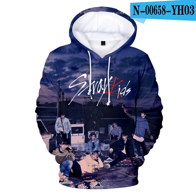 3 To 16Years Kids Hoodies KPOP Stray Kids 3d Printed Hoodies Sweatshirt pullover Boys Girls Casual Stray kids Children Pullover cool sweatshirts Hoodies & Sweatshirts