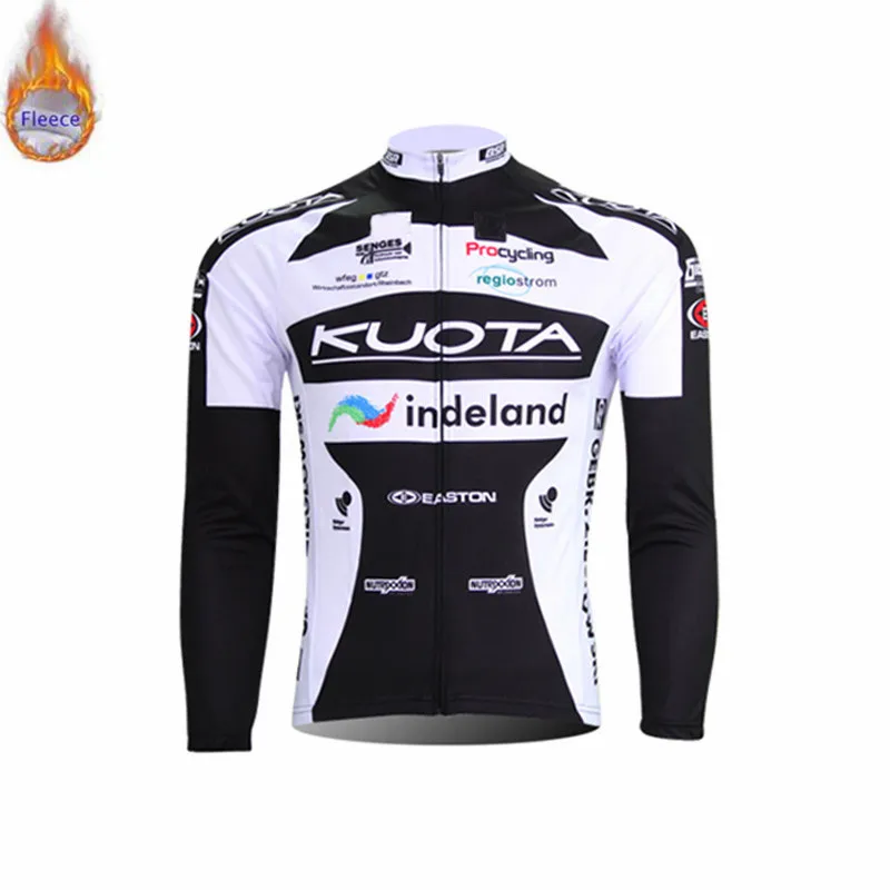 4 KUOTA Pro/Новинка года; зимний теплый флисовый комплект для велоспорта; комплект из джерси; теплая одежда для велоспорта; одежда для верховой езды; Ropa Ciclismo - Цвет: 4