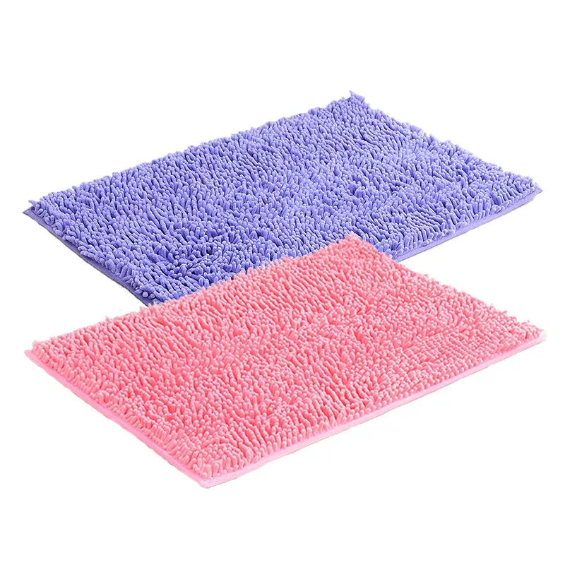 High Level Chenille Non-slip Large Bathroom Rugs 15 Solid Colors Bathroom Rugs Carpet 1pc