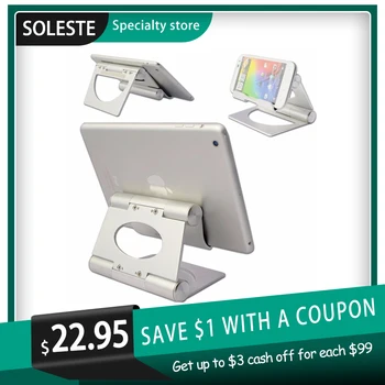 

SOLESTE Universal metal Tablet PC Phone Desktop Stand Holder for iphone kindle for iPad Pro 10.5 mini Huawei Asus Stand holder
