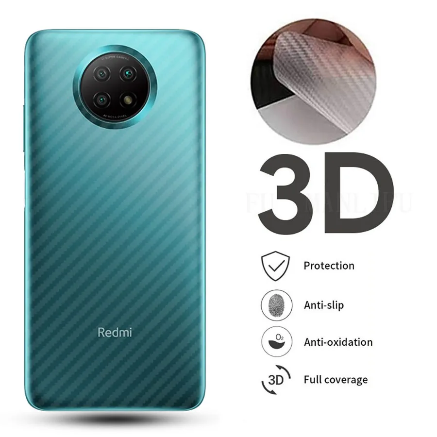 5 шт для Xiaomi Poco X3 M3 Примечание 10 Lite 3D углеродного волокна задняя защитная пленка