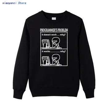 

cotton funny print programmer problem men Women Sweatshirts casual Unisex hoodies For man Pullovers clothing top39