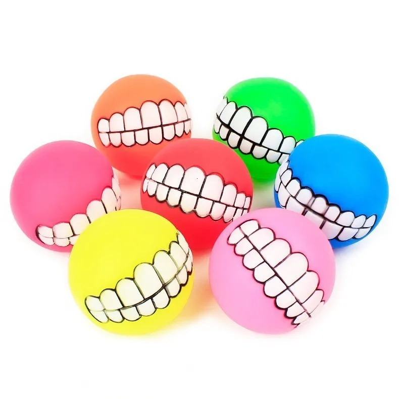 Смешная собака игрушка, резиновый мяч рот собак и кошек Забавные игрушки с зубами для собак писк звуковой собак и кошек сопротивление интерактивная игрушка для питомцев Товары для собак