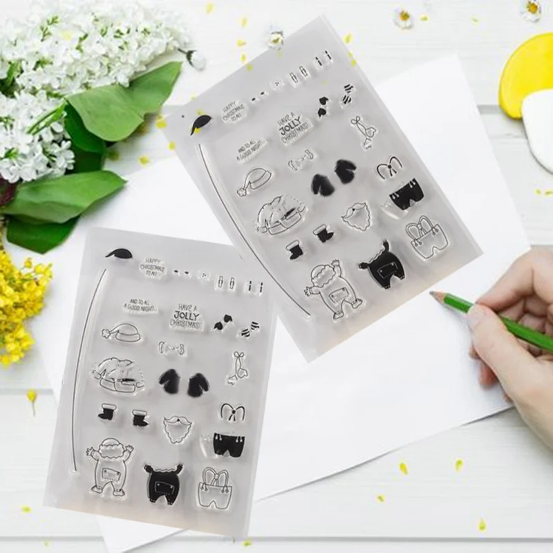 Прозрачные силиконовые штампы печать для DIY скрапбукинга фотоальбом бумага ремесло декоративное тиснение штамп лист Рождество