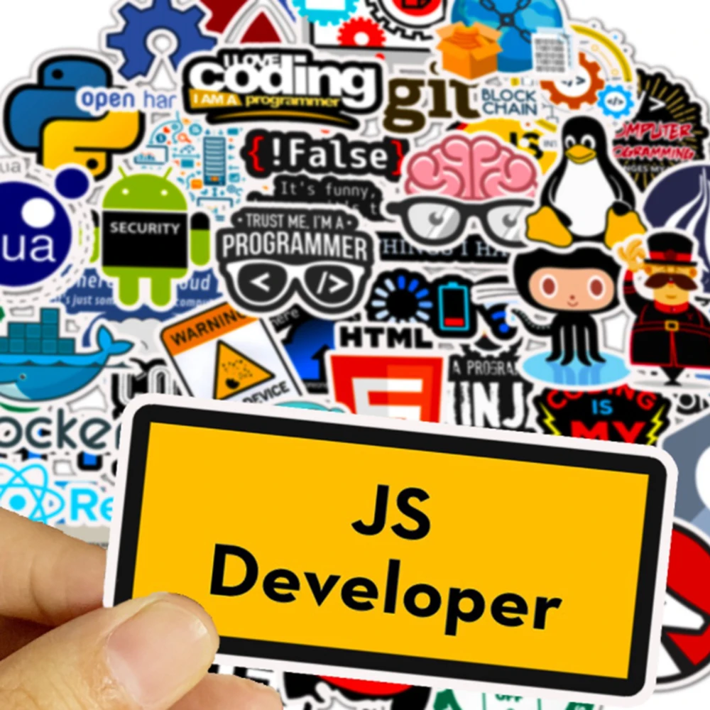10/30/50pcs Programmer Internet Java Stickers Geek Php Docker Html Bitcoin Programming Language For Phone Laptop Car Toy Decals 3