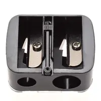 2 Holes Black Precision Cosmetic Pencil Sharpener For Eyebrow Lip Liner Eyeliner Pencil School Office Supply Gift Simple 1