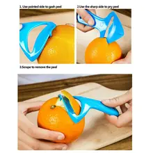 Лимон грейпфрут фруктовый слайсер приспособление для яиц пластиковые оранжевые ножи для снятия шелухи и цедры быстро зачистки кухонного инструмента Кухонные гаджеты