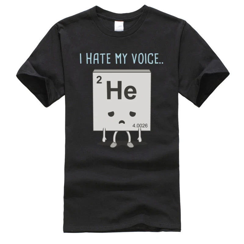 I_HATE_MY_VOICE.._1490 All Cotton T Shirt for Men Short Sleeve Party Tops Shirt Brand Fall O-Neck Tee-Shirt Family I_HATE_MY_VOICE.._1490 black