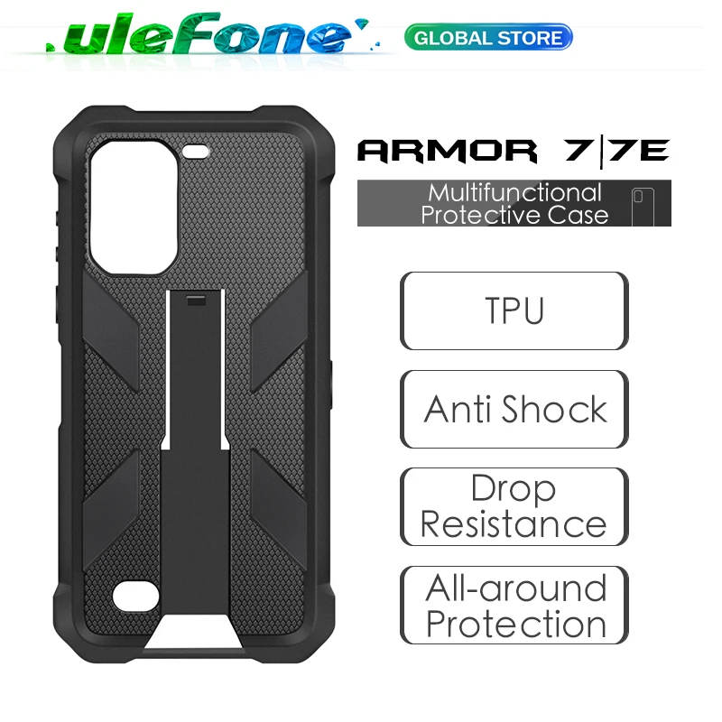 Многофункциональный защитный чехол для Ulefone Armor 7 7E оригинальный черный из ТПУ с