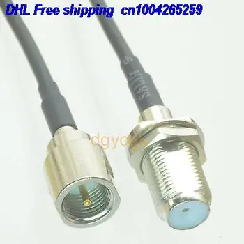 

EMS/ DHL 50pcs F TV female bulkhead to FME male plug straight RG174 Jumper pigtail 8" cable 22j