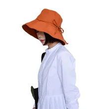 Новинка, женская летняя Солнцезащитная шляпа с большим бантом, шляпа от солнца, фетровые шляпы для женщин с большими полями, хлопковые Панамы для улицы, рыбацкие шляпы, пляжная кепка