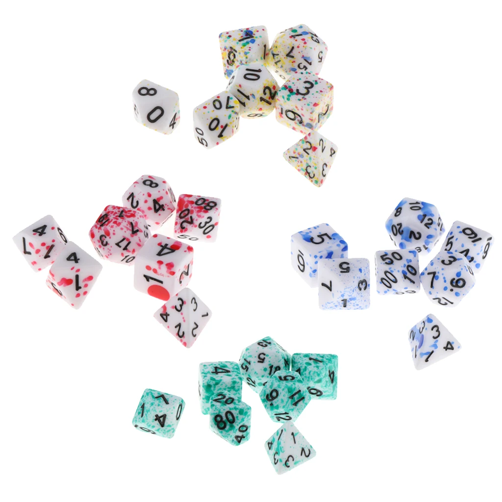 7Pc Multi-sided Dices Set D4-D20 MTG DND RPG Board Game Dice for D&D Roleplaying Party Casino Table Game Toy
