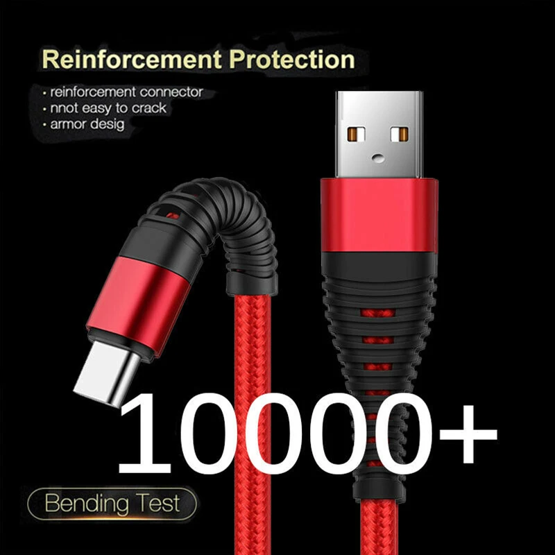 UGI 1 м~ 3 м USB-C type C USB кабель Высокая Растяжимая оплетка зарядное устройство для samsung S9/S8/Plus/Note 8/Note 9