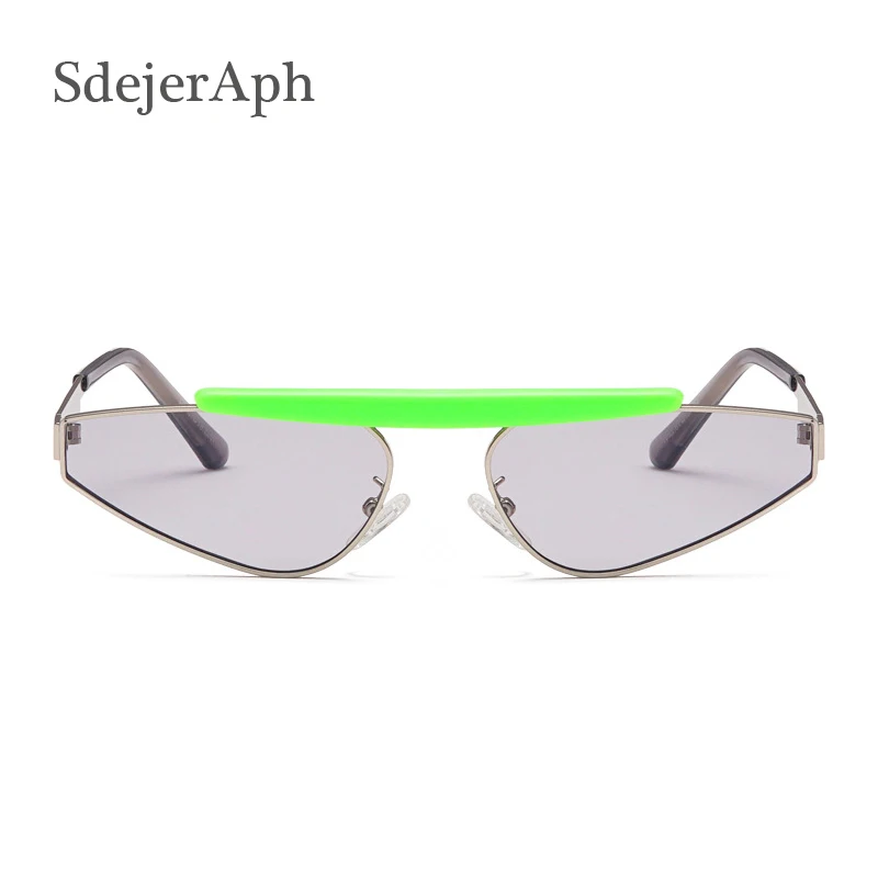 

Punk Green Cat Eye Sunglasses Women Men Fashion Sexy Ladies Triangle Frame Color Lens UV400 Cateye Sun Glasses Shades Eyewear