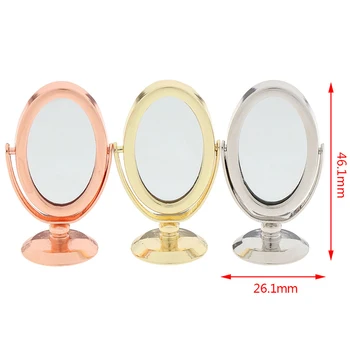

1 Piece Vintage Vanity Mini Mirror 1/12 Scale Dolls Bathroom Furniture Toy Accessories Doll House Miniature Baby DIY Toys