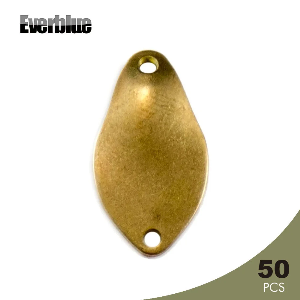 Everblue 50pcs 2g Brass Casting Spoon Blanks Tackle Craft Bulk Polished