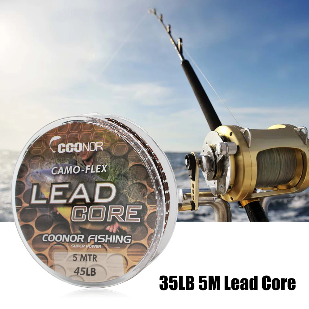 45lb 5 м Leadcore плетеная камуфляжная леска для карпфишинга волосы установки свинцовый ядро рыболовные снасти