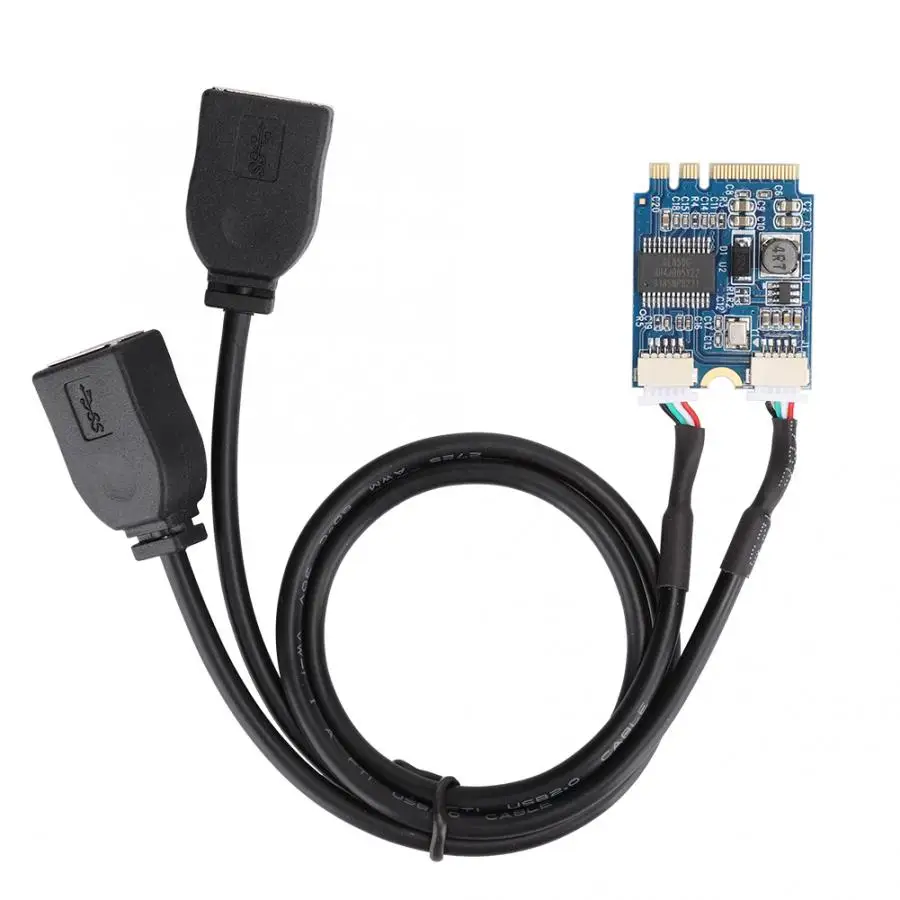 M.2 NGFF к USB Riser Card ключ A-E к двойному порту USB2.0 интерфейс расширения карты кабель адаптер