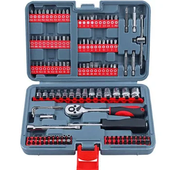 

126-Piece 1/4 Auto Repair Tool Set Multi-Functional Batch Head Screwdriver Head Set and Socket Ratchet Wrench Combination