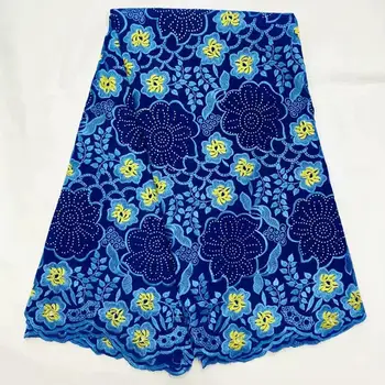 

New fashion cotton apparel cloth African embroidery material Swiss voile lace fabric for dress WFC22(5yards/lot)