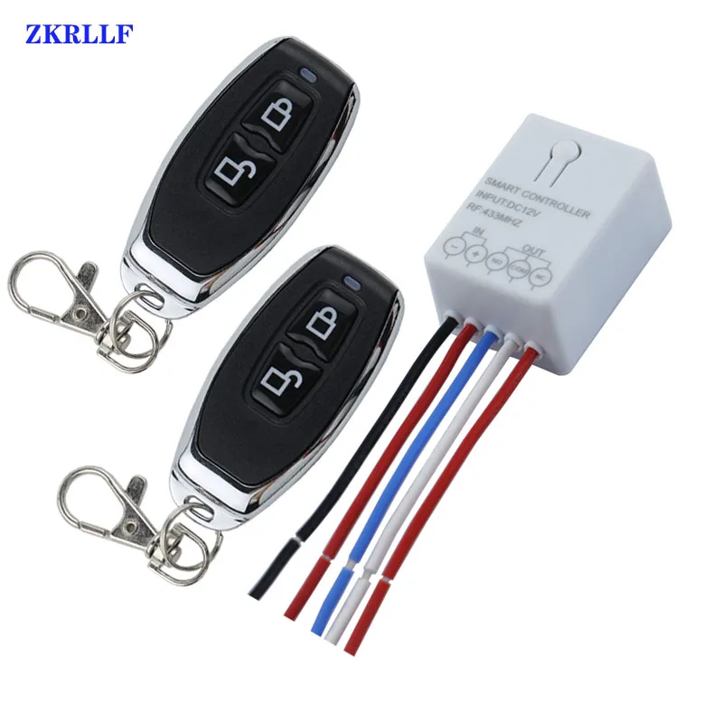 

433Mhz DC12V 1CH Relay Switch Remote Power Switch Wireless Remote Control for Car LED Lamp Gate Door Window Elevator Diy Contro