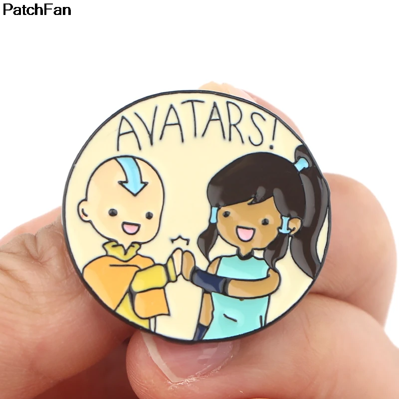 Patchfan Аватар Последний Airbender мультфильм забавные булавки броши для рюкзака, одежды для мужчин и женщин шляпа Декоративные значки медали A2547