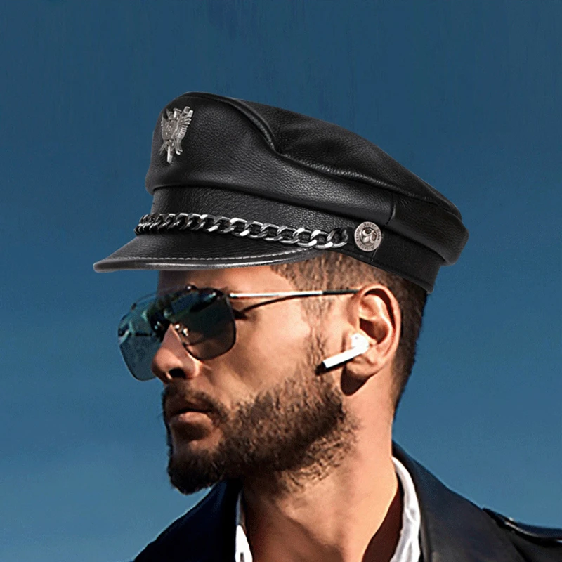 Хит продаж Кепка из натуральной кожи для мужчин и женщин на осень зиму греческий