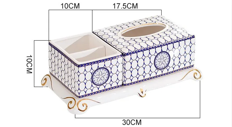Бумажный держатель, коробка из керамической ткани, для гостиной, пульт дистанционного управления, коробка для хранения, кровать, комната, роскошный для бумаг, стойка для ванной, продукт