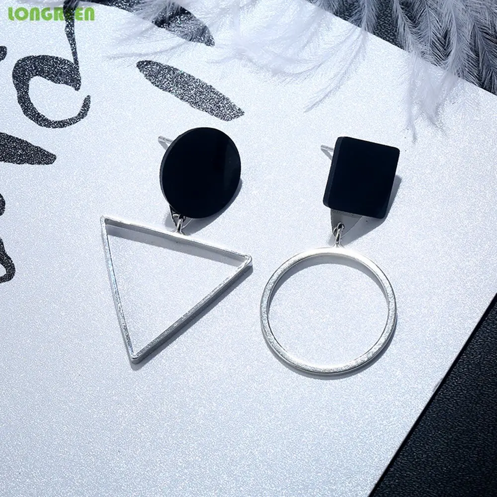 Metal Simple Stylish Geometric Round Unique Earrings For Women Girl Gifts Stainless Steel Earrings Set De Aretes Orecchini Donna