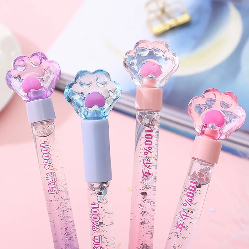 1 шт. Kawaii Cat Paw красочные зыбучие пески гелевая ручка новинка креативные ручки для подписи для письма детский подарок Офис школа
