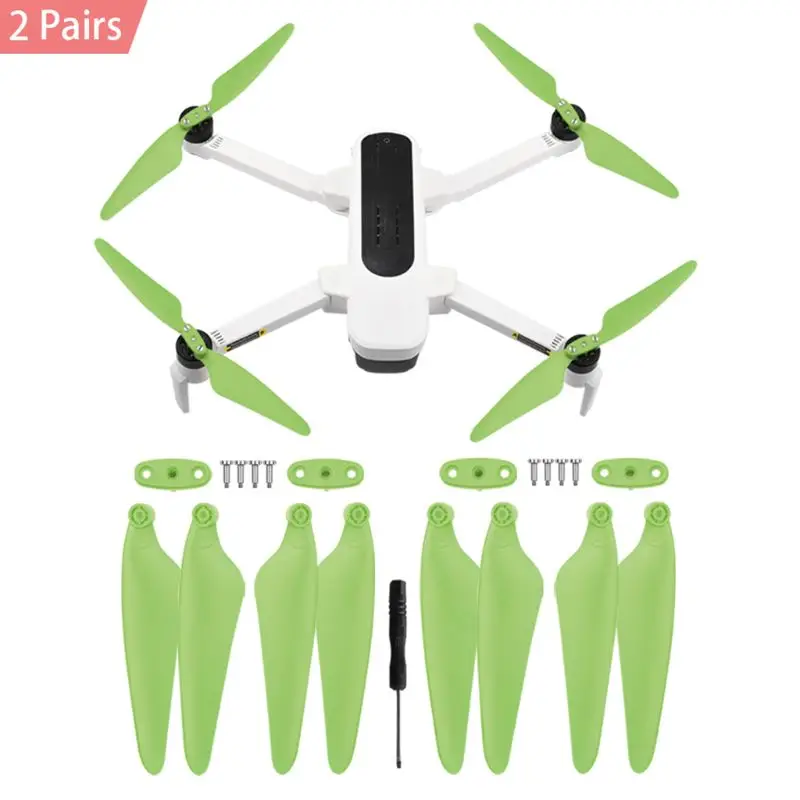 1/2/4 пары Quick Release Propeller лезвия для Hubsan Zino H117S антенна четырехосевой летательный аппарат дрона с дистанционным управлением аксессуары запасные Запчасти - Цвет: Green 2 pairs