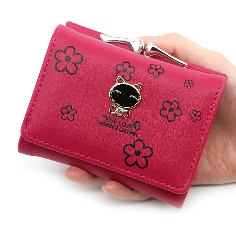 

2020 new fashion women's tri-fold wallet women's wallet coin purse photo bit personality card bag clutch wallets for women