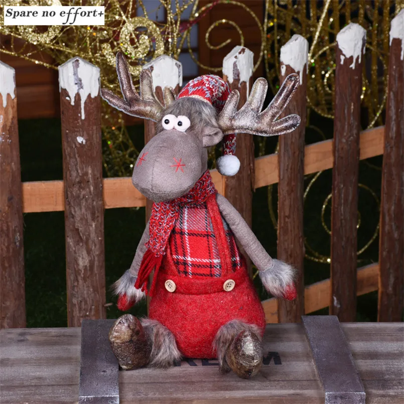 Украшение Chritsmas для дома милые куклы лося Chritsmas подарок для ребенка игрушечные олени орнамент с рождественской елкой Adornos Navidad год