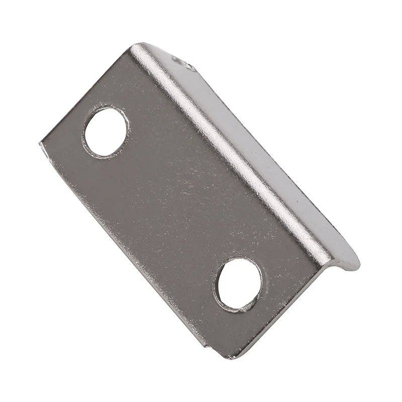 L29 W14 H9 mm Iron material Nickel color L-shape metal Bracket Door Drawer stopper