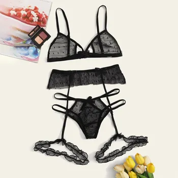 

Bra Women Fashion 2020 Sexy Lingerie Lace Embroidery G-string Thong Temptation Underwear Sleepwear Stanik damski Dropship #D