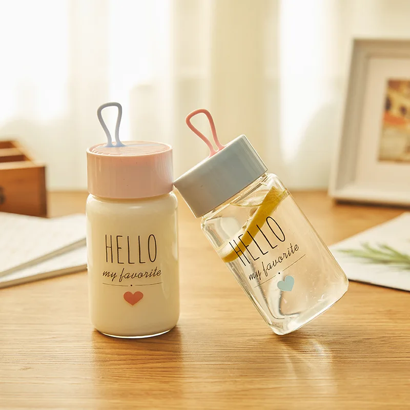 VILEAD 300 мл Hello Letter свечи в стеклянной чашке модные чашки для питья для мужчин и женщин студентов простой портативный свежий прекрасный бутылка