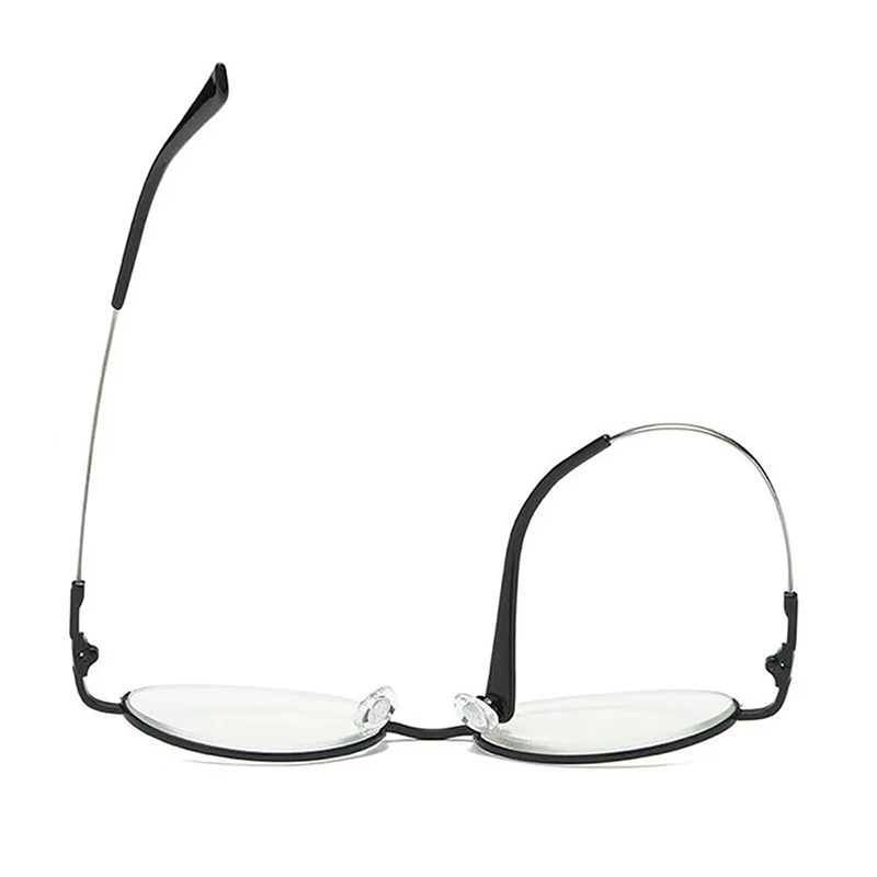 Retro Anti-Blue Light Reading Glasses Oval Design Half Frame Hyperopia Eyeglasses Round Glasses Men Women Flexible Frame +3.5+4 3