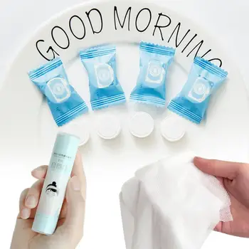 

50 Pcs One Time Travel Disposable Towel Compressed Towel Portable Durable Cotton 100Pcs/Lot Towel Mini for White Outdoor
