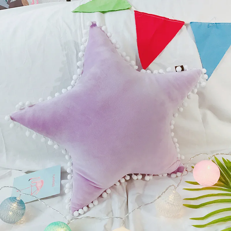 

Down Cotton Macaroon Color Bow Pillow Plush Toys Star Nap Back Cushion/seat Cushion