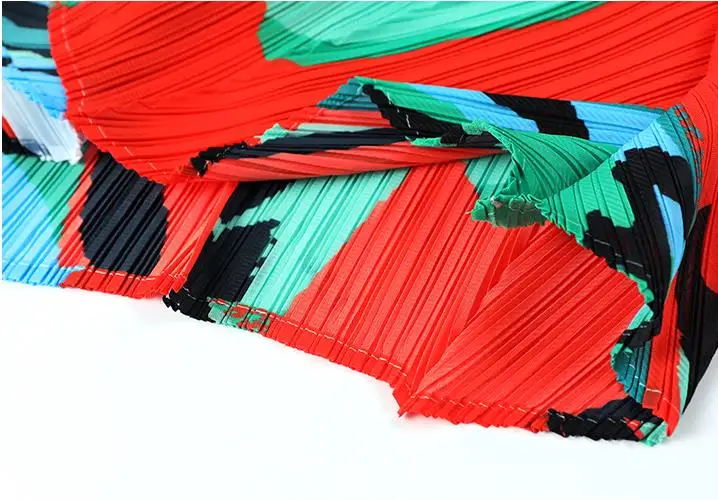 Miyake юбка костюм женский темперамент мода лето Miyake складки Свободная рубашка+ юбка костюм из двух предметов юбка