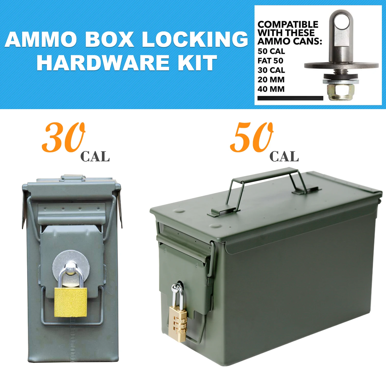 Gun lock Munição Gun cofre Hardware Kit