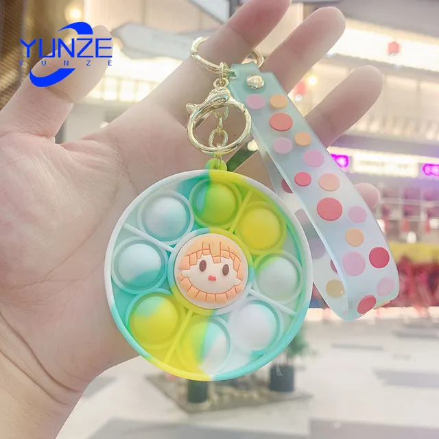 New Popit Mini Money Wallet Fingertip Toys Push Bubble Popite Pendant Bag Hot Sale Adult Decompression Toys Children Anti-Stress keychain bag 01
