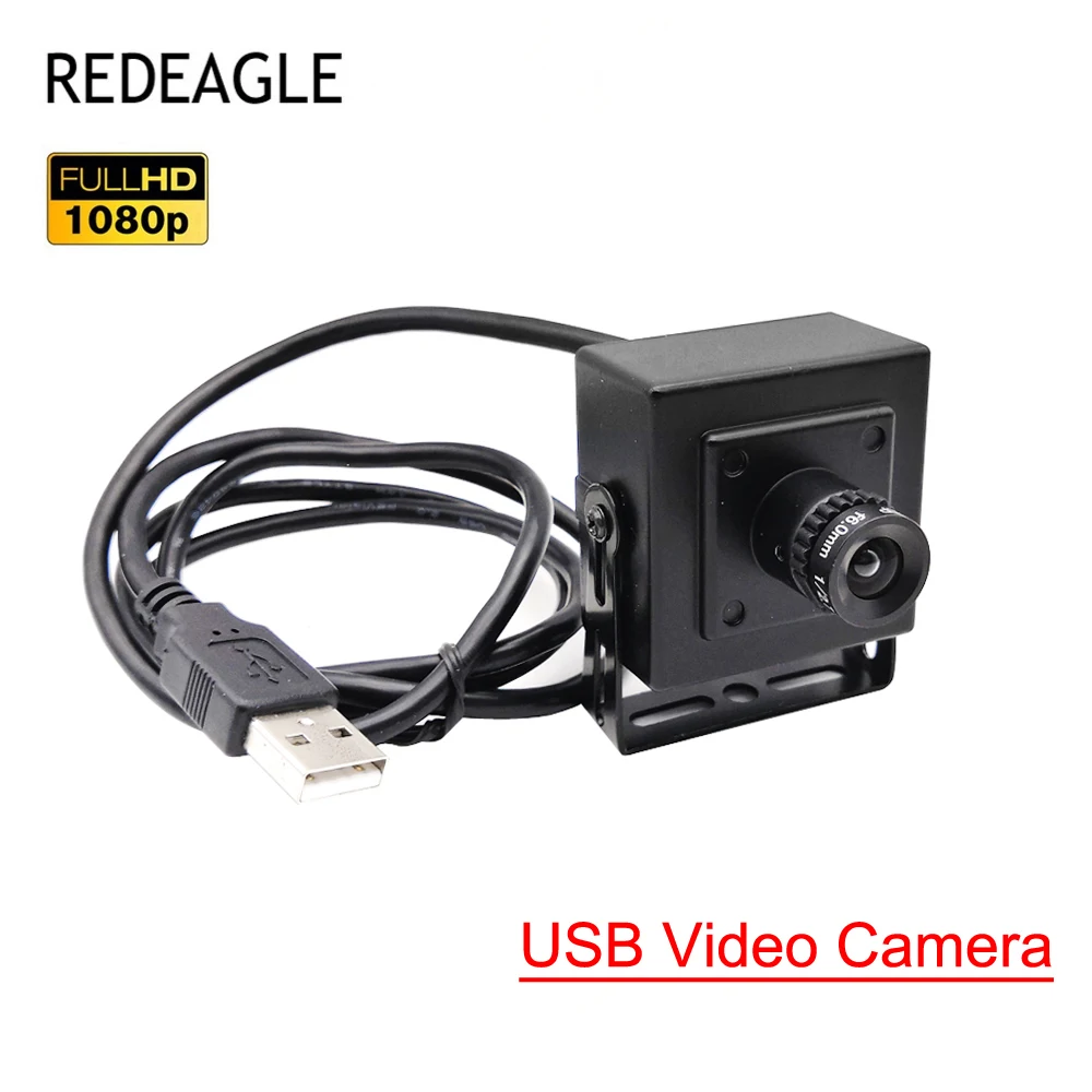 REDEAGLE HD 2MP Mini USB Webcam OV2710 Sensor 30fps High Speed 1080P UVC OTG USB2.0 Box Security Video Camera With 6mm 12mm Lens