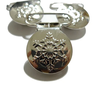 

25PCS SILVER SNOW FLAKE Suspender Clips