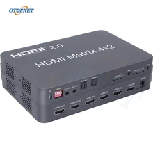 

4K HDMI Matrix 4x2 Support 2 Audio Outputs Down Scaler Function HD 4 in 2 out for PS4 XBOX TV