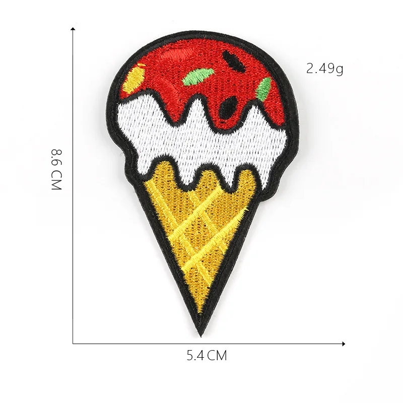 1-PCS-R-6 Ледяная одежда мороженое нашивки для полосы еда одежда наклейки Утюг На Аппликации Вышивка леденец значки@ G - Цвет: 1-PCS-R-6