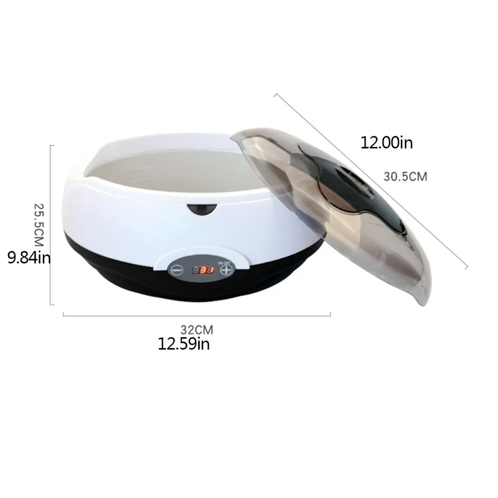 Display digital de cera lidar com pote