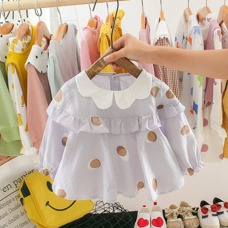 

Newborn Baby Girl Long Sleeve Autumn Dress Striped Dot Infant Dress Birthday Party Princess Dress Girls Clothes Sets 2019 /