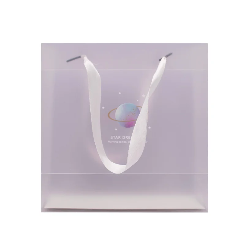 

PVC Gift Bags Recycled Printed Craft Shopping Packaging With Handle
