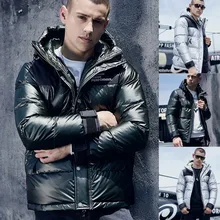 Для мужчин Повседневное осенне-зимнее, зауженное теплые с принтом букв пальто куртки Уличная одежда с длинным рукавом, упаковываются, толстовки с капюшоном